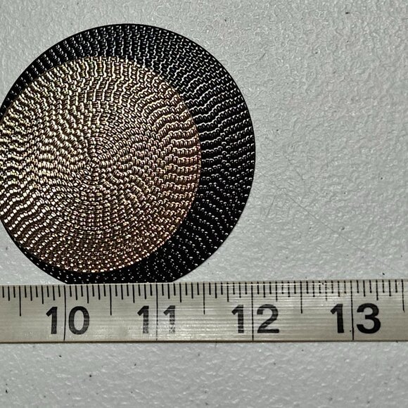 Bold Black Gold Textured Double Disc Pendant Necklace Statement Fashion Jewelry - Picture 6 of 6